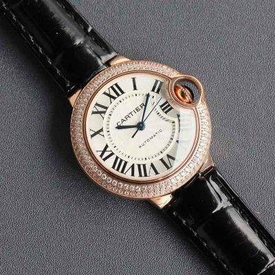 Cartier 18K Gold 28/33/36MM Automatic Movement Rose Gold Bezel Women's Watch affordable luxury watch replicas USA